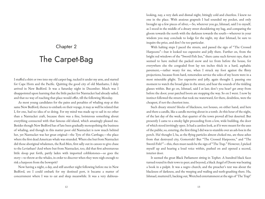 Sample pages from the A Novel Idea design